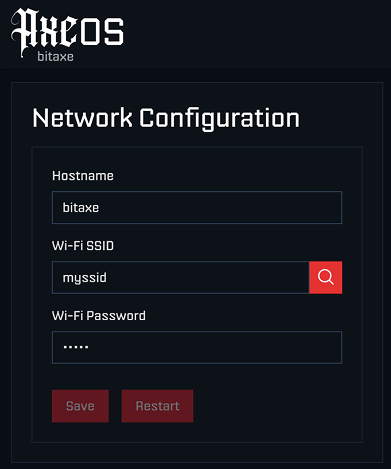 bitaxe network config